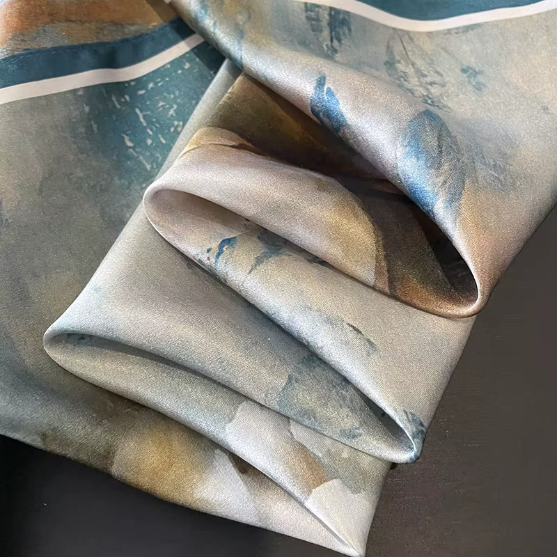 100% Foulard carré en soie naturelle femmes bandeau Foulard haute qualité Bandana foulards femme Fou