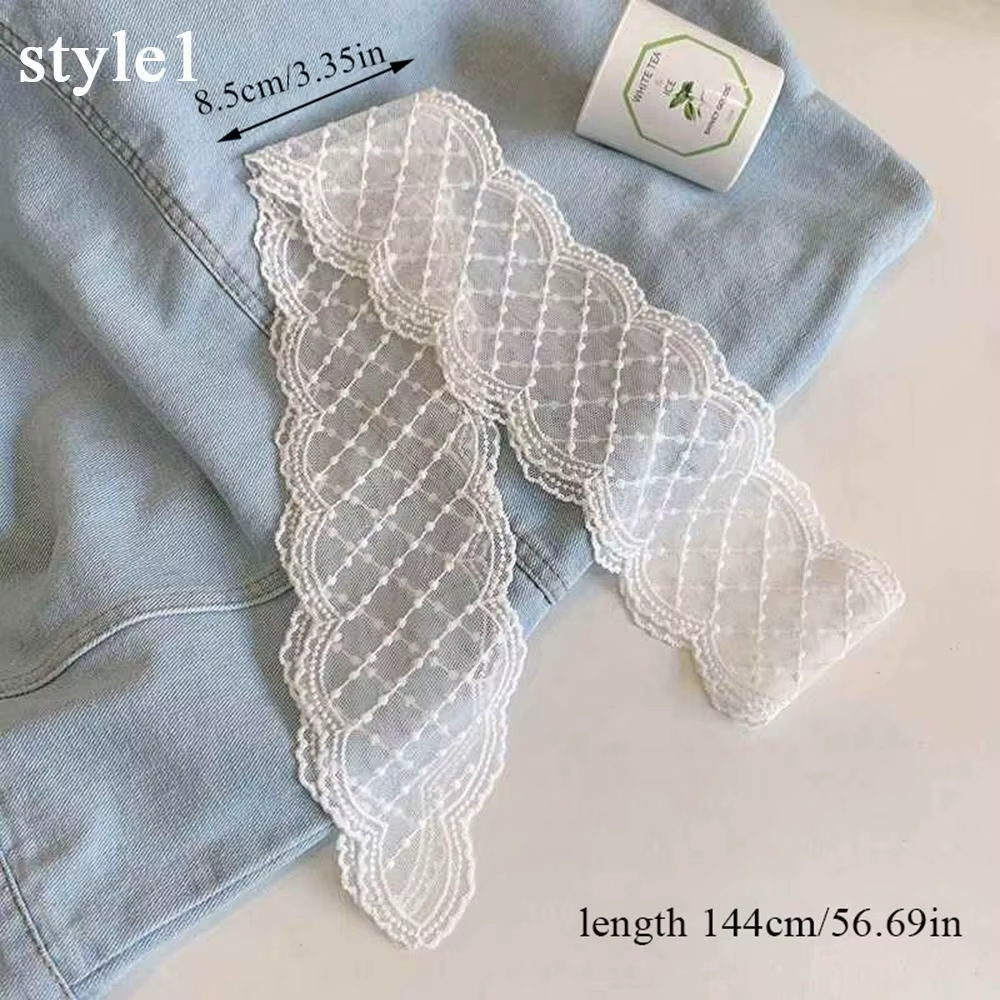 Longue écharpe étroite en dentelle pour femmes, bandeau de cheveux en dentelle florale, Foulard de S