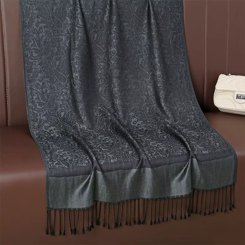 [T003] 1pc bohème mode Paisley Jacquard Pashmina écharpe gland dames Hijab châle enveloppement hiver