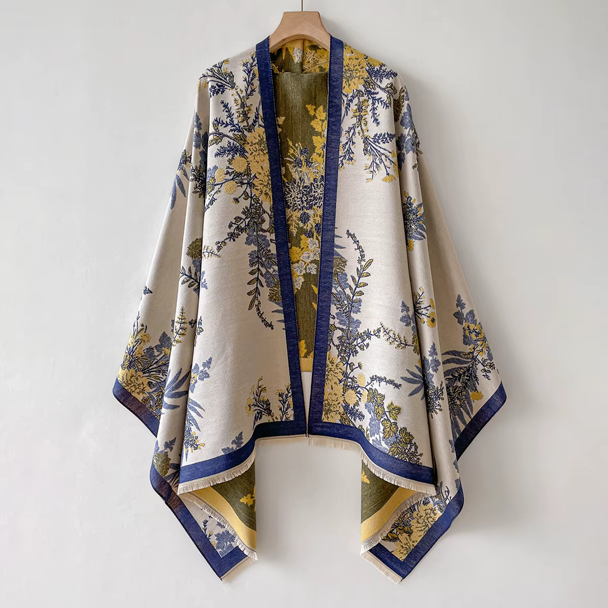 Châle chaud femmes écharpe de luxe cachemire hiver couverture enveloppes décontracté imprimé fleuri 