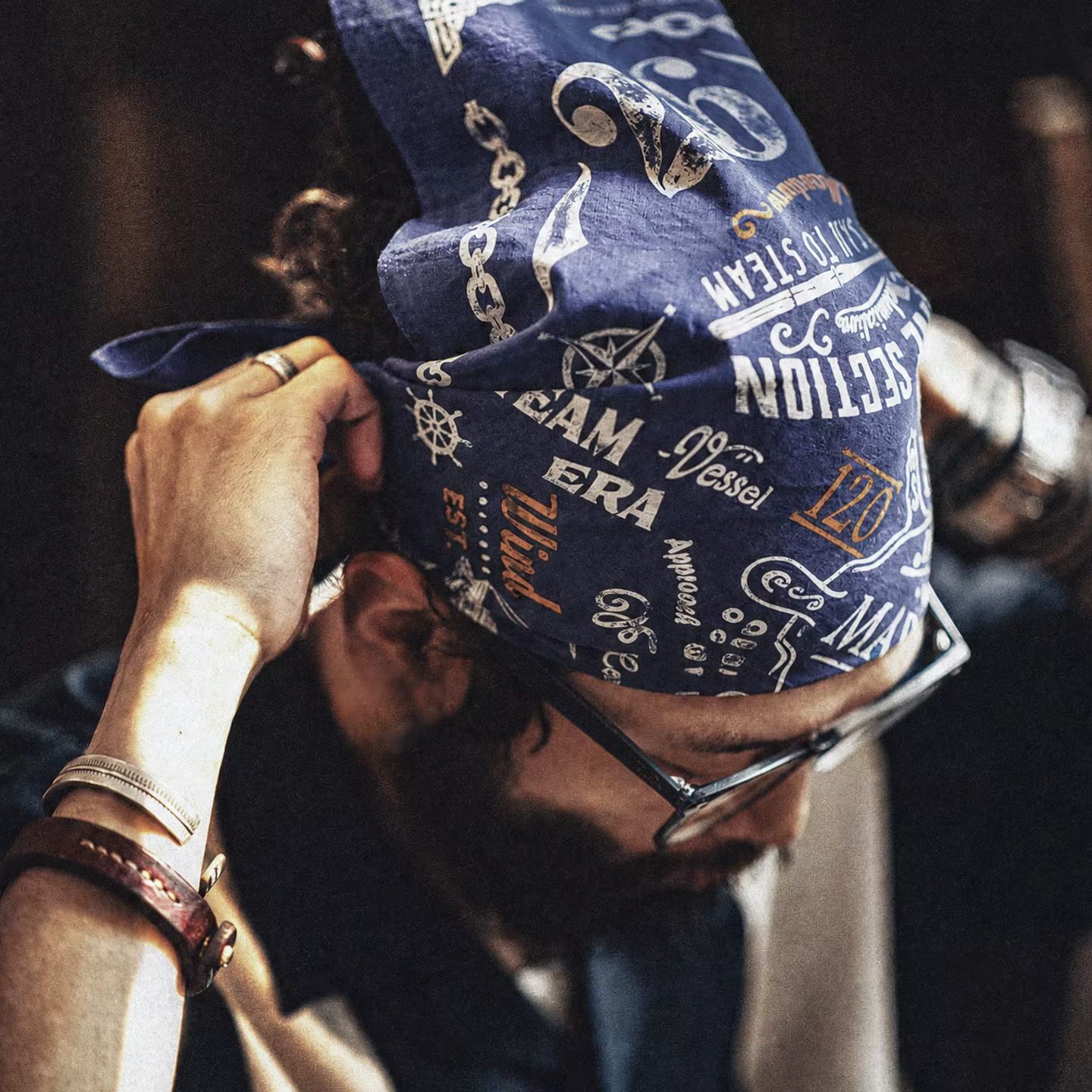 Bandana en coton imprimé Maden pour homme, style rétro américain Amekaji, foulard vintage, accessoir