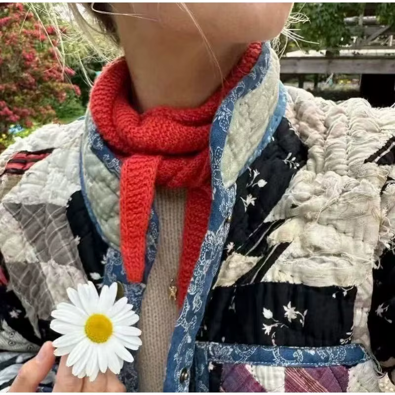 Vintage laine silencieux à la mode polyvalent triangulaire écharpe femmes écharpe hiver écharpe pour