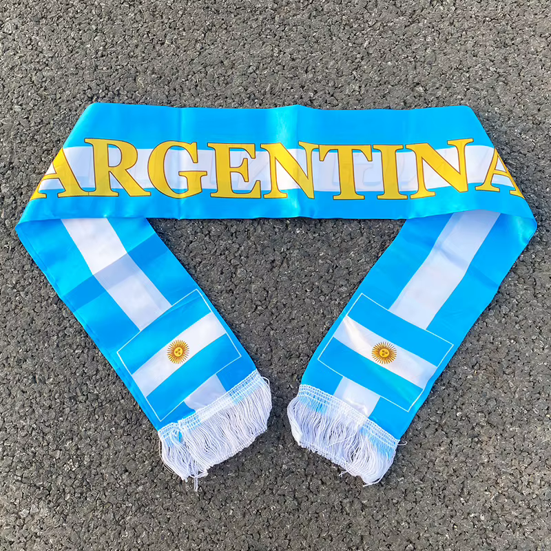 Écharpe de football Aerlxemrbrae 14*130cm – Foulard de supporter Espagne, Brésil, Argentine – Access