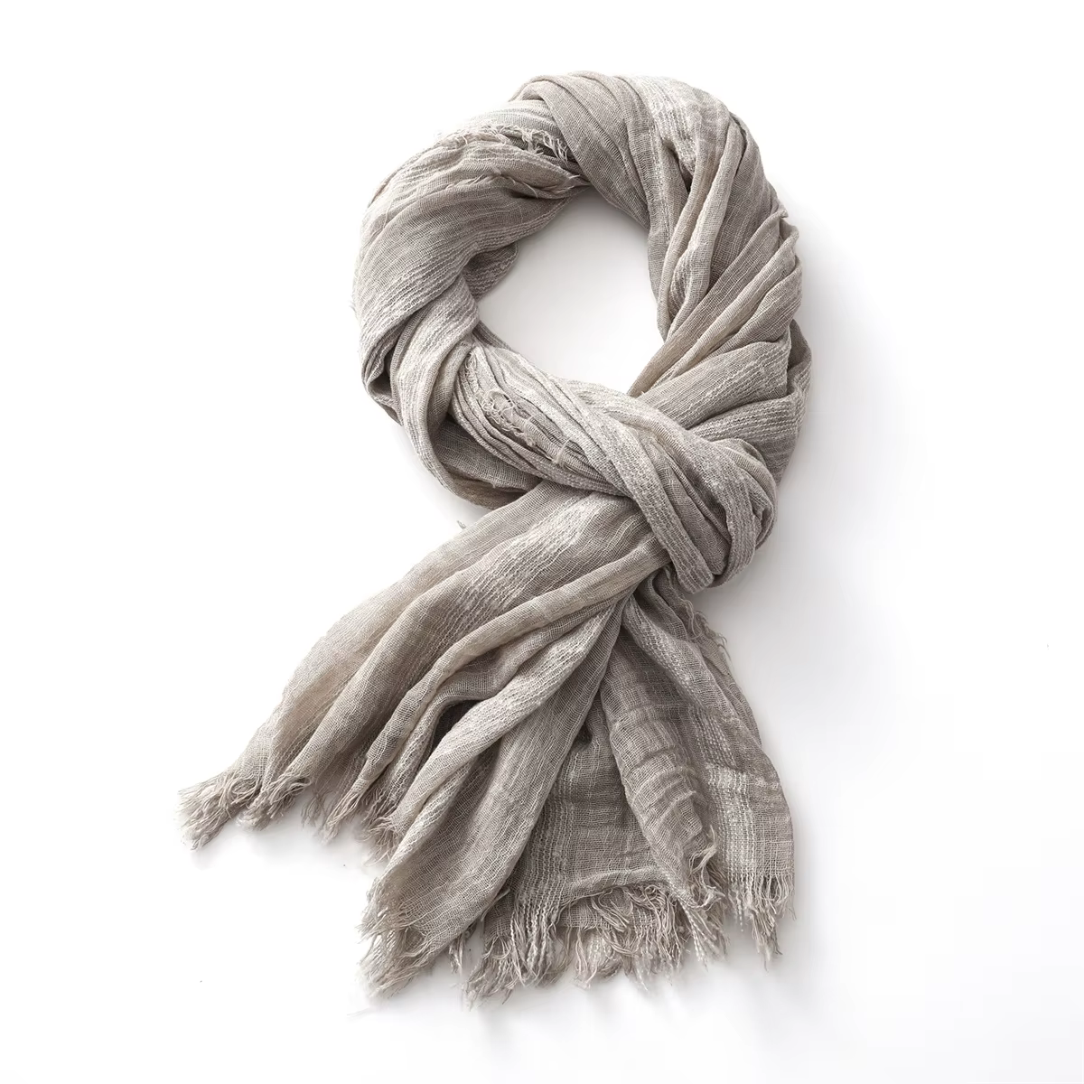 Écharpe rayée en coton et lin pour hommes et femmes, foulard doux et chaud avec pompon court, access
