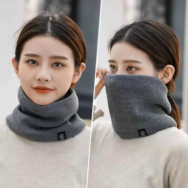 Écharpe Snood unisexe en cachemire solide pour hommes et femmes, anneau de cou, optique chaude, mode