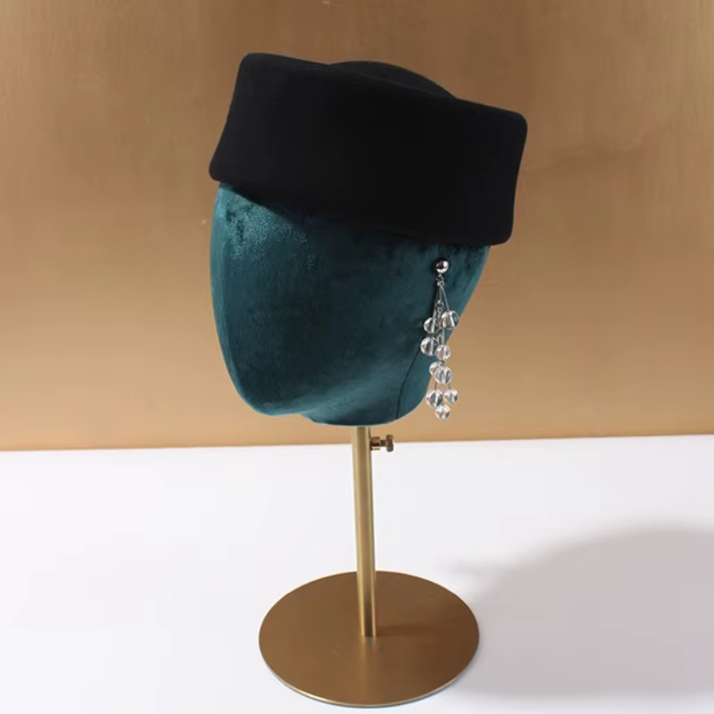 Béret en laine de haute qualité pour femmes, chapeau de pilulier rétro britannique, Fedoras français
