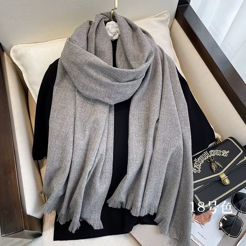 17 couleurs hiver chaud solide cachemire écharpe pour femmes grand 70*200 cm Pashmina châle envelopp