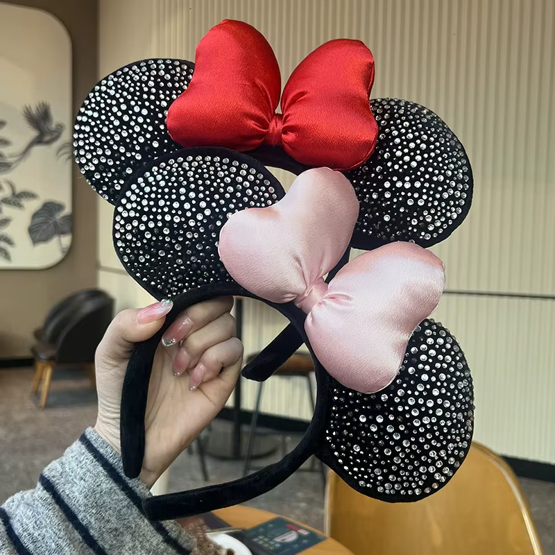Serre-tête Oreilles de Minnie Mouse Dessin Animé Nouveauté Fête Noël Bonhomme de Neige Coiffe Cospla