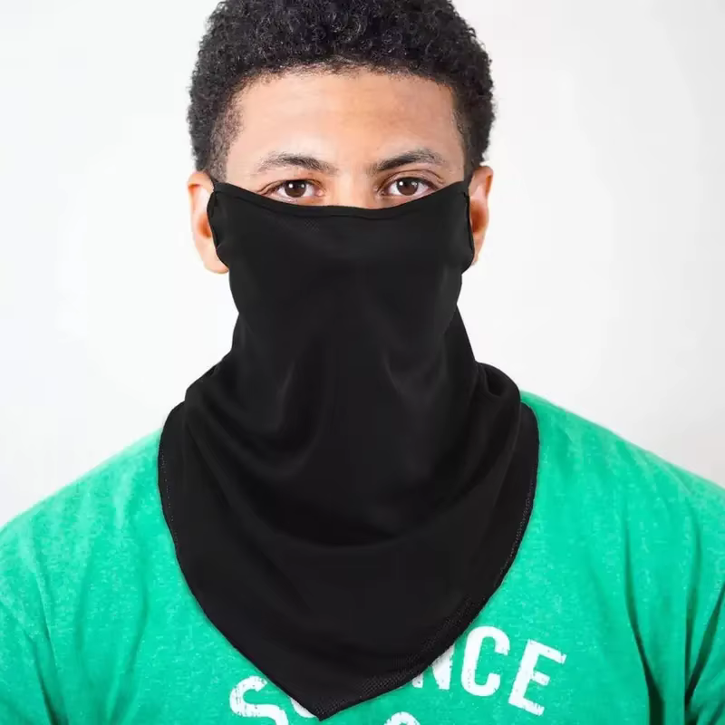Écharpe respirante demi-masque d'été, couverture de guêtre de cou à séchage rapide, oreille suspendu