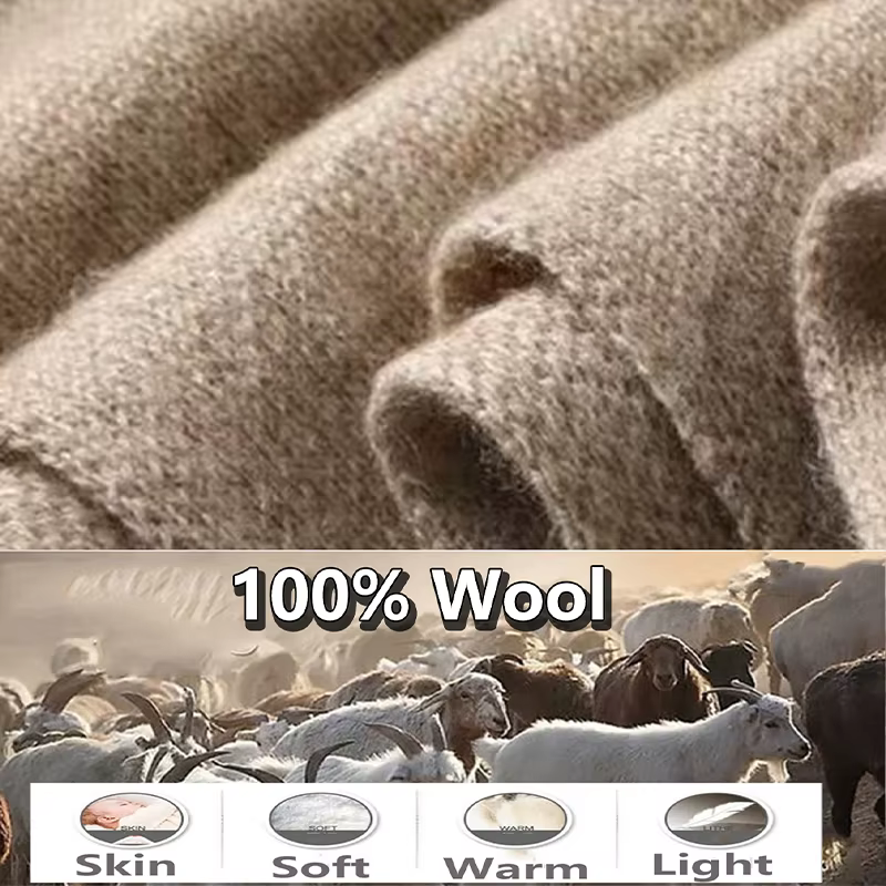 100% laine femmes tricoté châle écharpe doux chaud tricots Cardigan cape enveloppes épaule cou proté