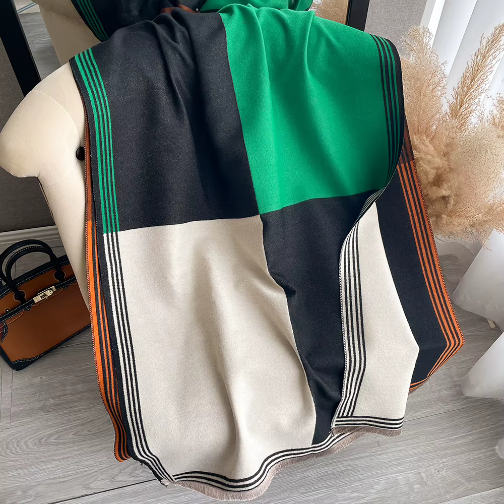 Nouveau luxe hiver écharpe femmes cachemire chaud Pashmina marque Foulard femme châles enveloppes ép