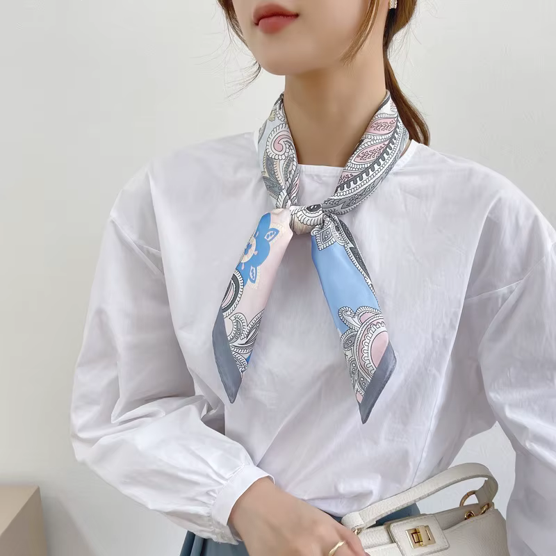 Injplanchers f-Foulard de Luxe de la raq pour Femme, Écharpe Carrée de Styliste, SJ01