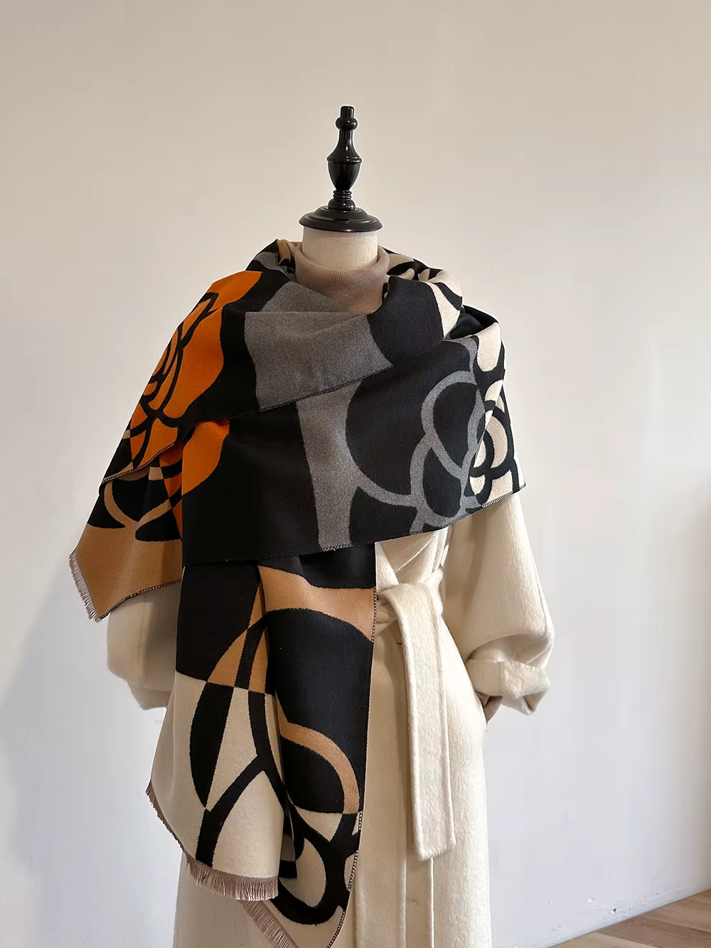 Écharpe en cachemire pour femmes, couverture épaisse et chaude d'hiver, marque de luxe, châle envelo
