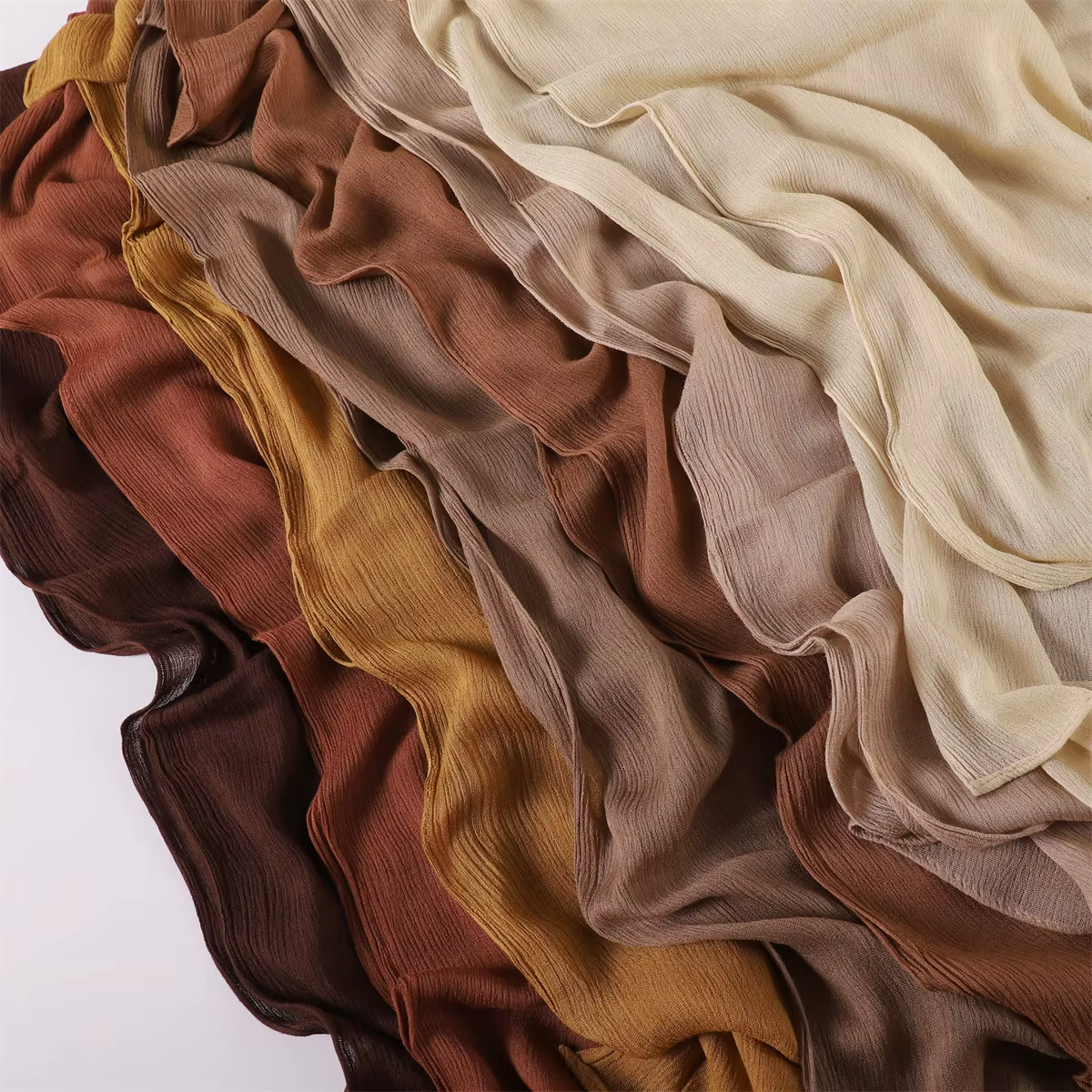 Écharpe Hijab à plis en rayonne de coton uni pour femme, grande taille, monochromatique, dame, envel