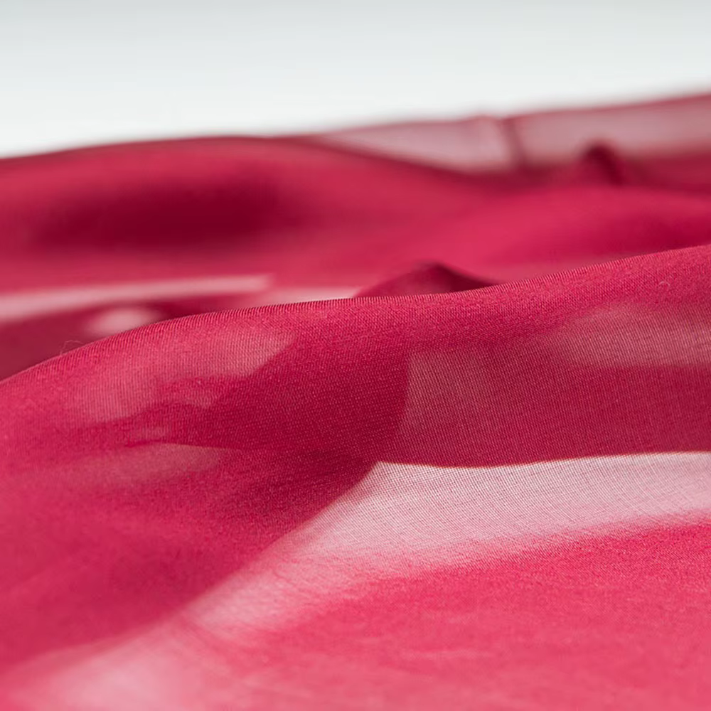 Grand foulard en soie 100% naturelle, 175 cm de long, châle en mousseline de luxe, couleur bordeaux 