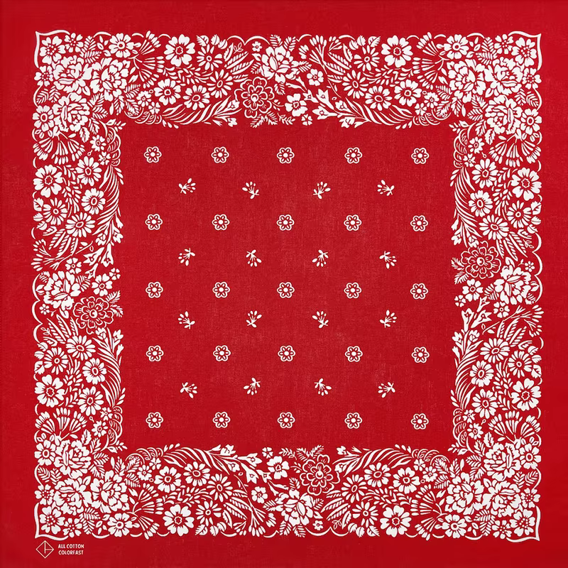 Nouveau Design fleur noir Paisley Hip Hop 100% coton carré Bandana écharpe unisexe bandeau cadeaux p