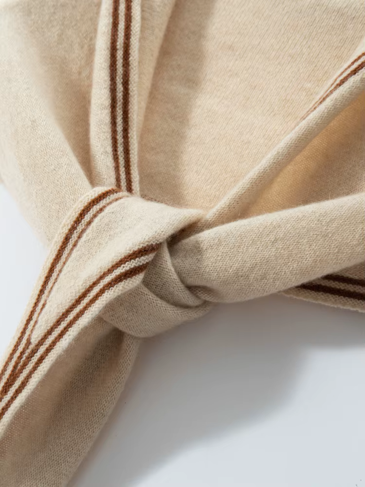 Écharpe triangulaire en cachemire pour femmes, petit châle, chauffe-cou, rayures appliquées, capot p