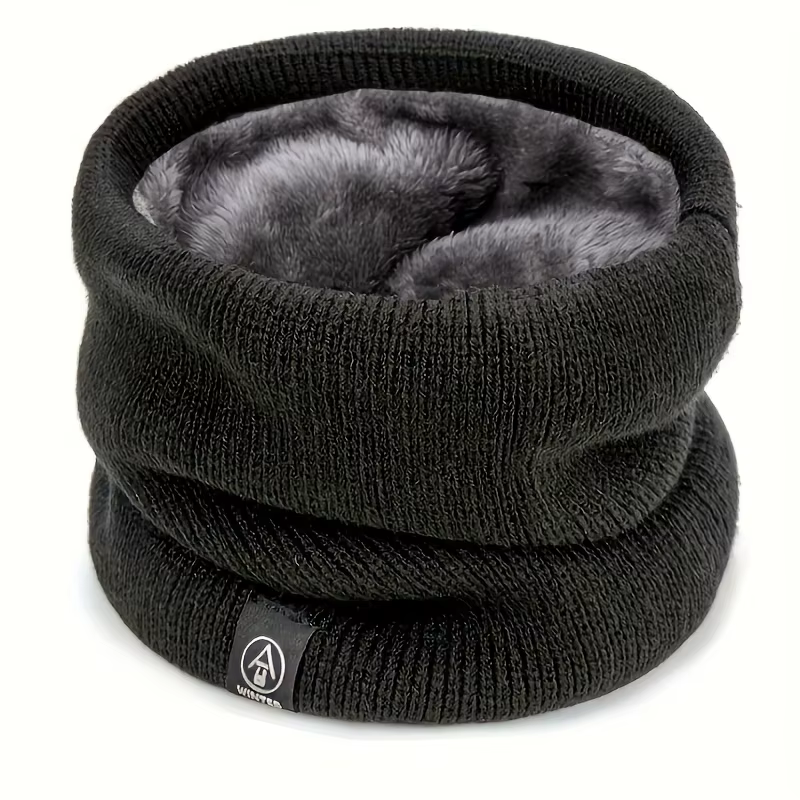 Cache-cou en polaire épaisse d'hiver – Design doux en couleur unie, unisexe, idéal pour les activité
