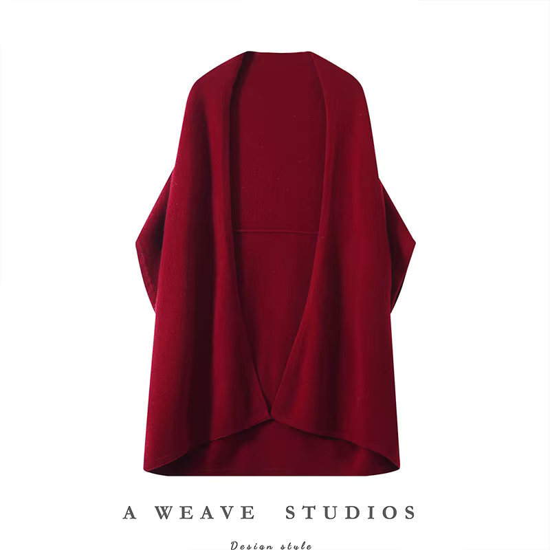 Châle 100% pure laine écharpe nouvelle mode chaude automne et hiver manteau tricoté de style occiden