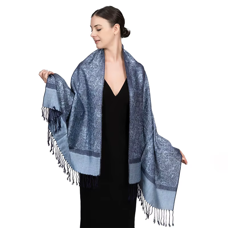 Écharpe Jacquard Longue et Douce pour Femme, Châle de Sauna Confortable et Chaud à la Mode, Collecti