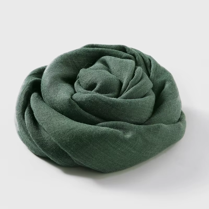 Écharpe en lin de coton pour femme, écharpes à long pompon, anti-coup de soleil, gaze douce, châles 