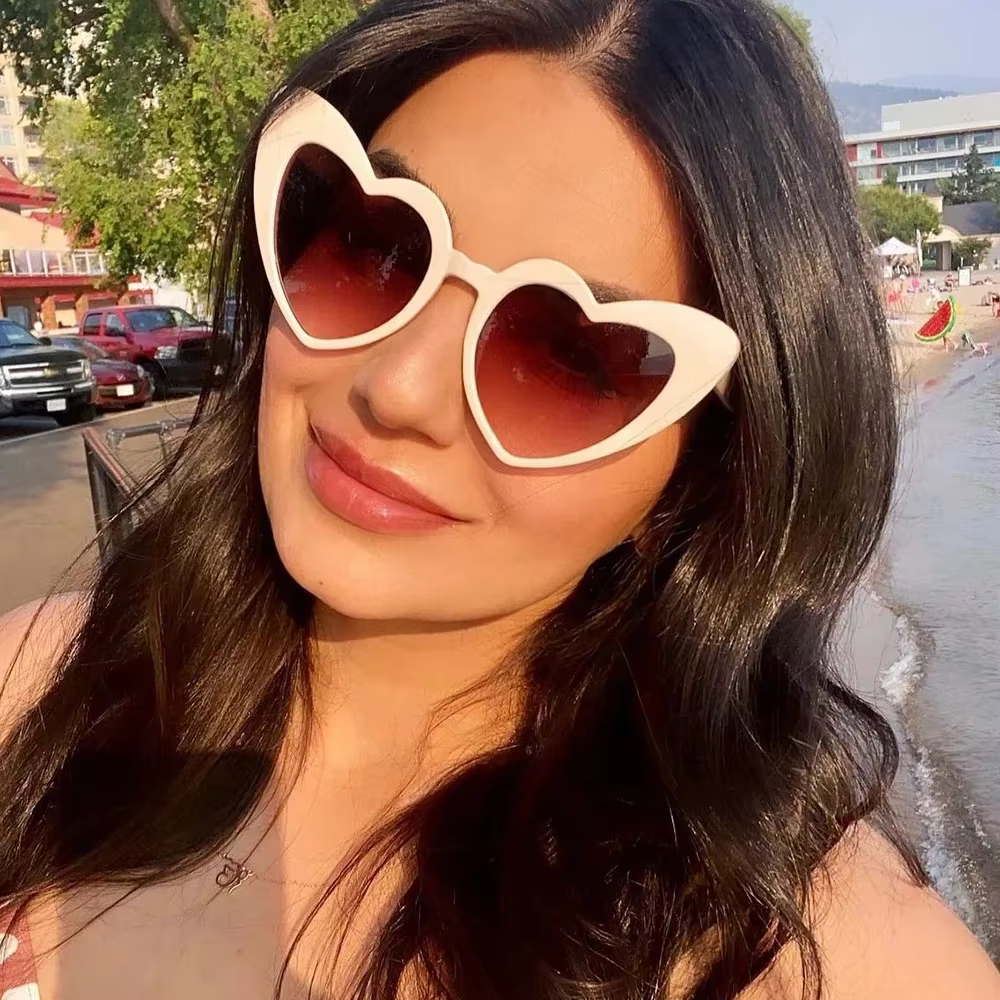 Lunettes de soleil en forme de cœur pour enterrement de vie de jeune fille, décor de mariage, récept