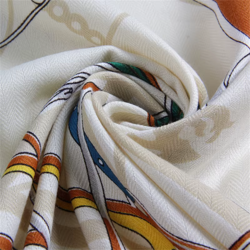 135CM Foulard en cachemire de soie femmes châles bouclés palais chariot imprimé foulards carrés enve