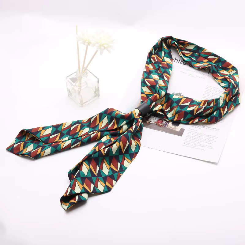 Foulard carré en soie blanche pour hommes, 60cm, cravate géométrique imprimée, Vintage, costume déco