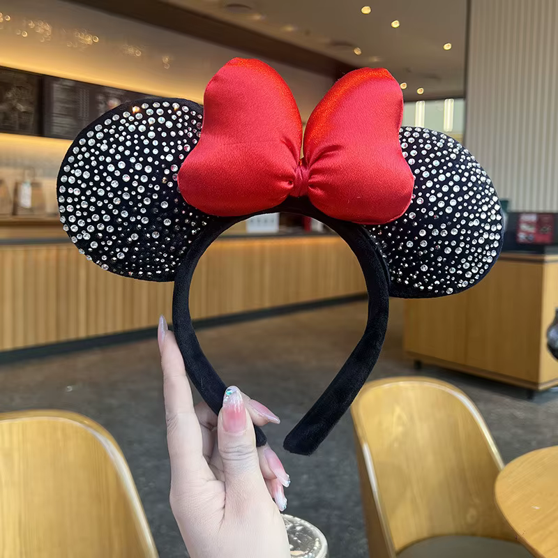 Serre-tête Oreilles de Minnie Mouse Dessin Animé Nouveauté Fête Noël Bonhomme de Neige Coiffe Cospla