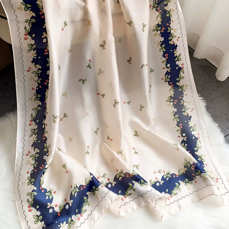 Grande écharpe de luxe pour femmes, châle enveloppant de plage, élégant, imprimé Floral, Hijab pour 