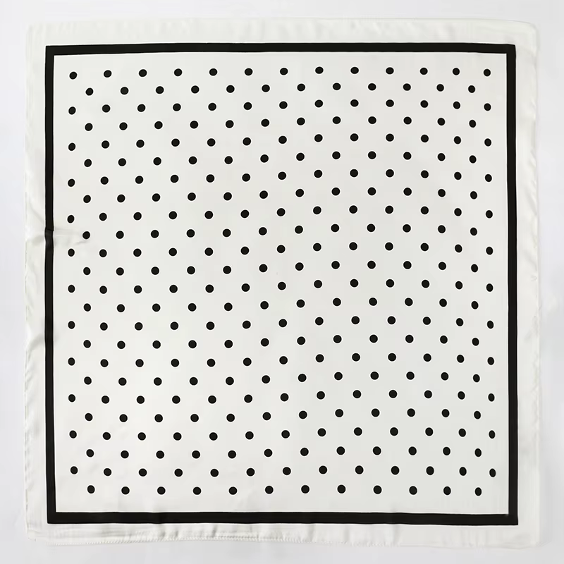 Dame cheveux Dot écharpe femme soie carré foulards bandeau pour femmes Bandana mode Foulard châles f