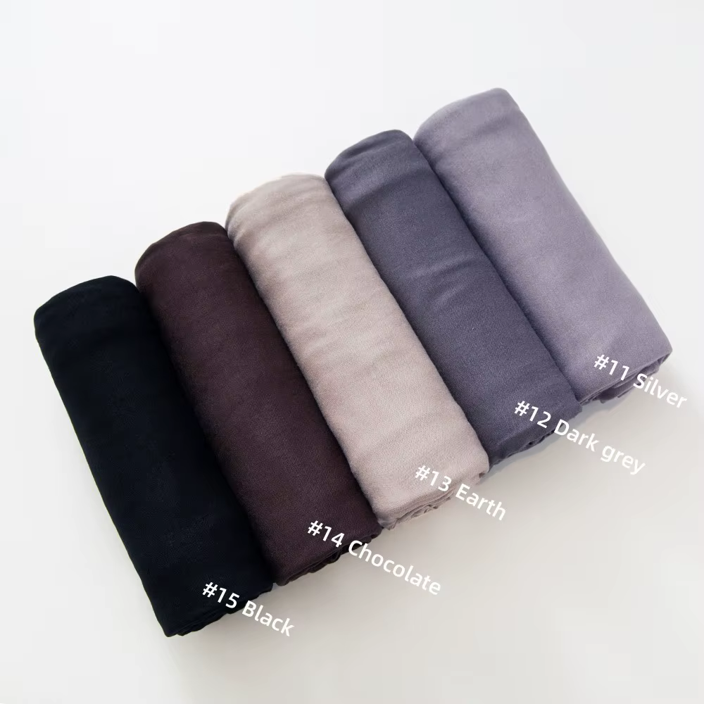 29 couleurs pas cher Jersey Hijab écharpe solide musulman longues foulards Turban châle élastique co