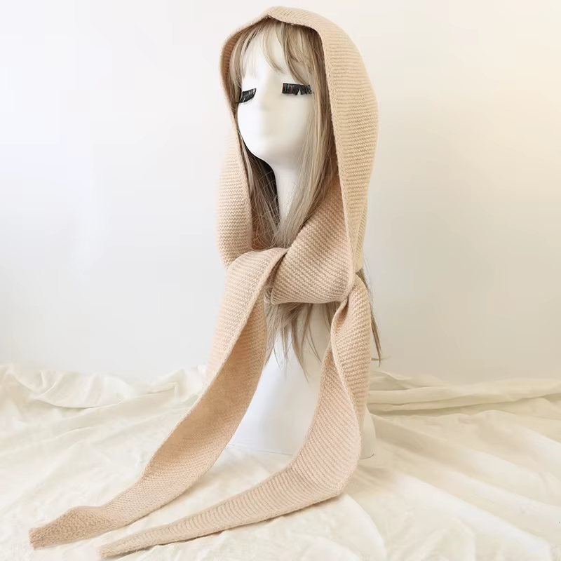 100% laine grande écharpe Sophie surdimensionné capuche cagoule chapeau d'hiver Protection des oreil