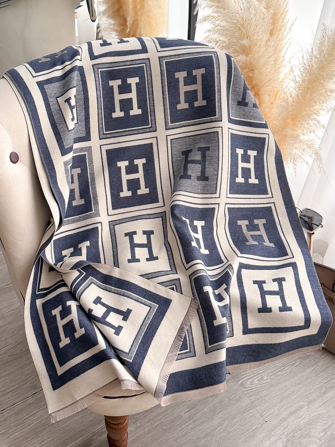 2025 écharpe en cachemire pour femmes hiver chaud châle couverture grand gland femme Poncho élégant 