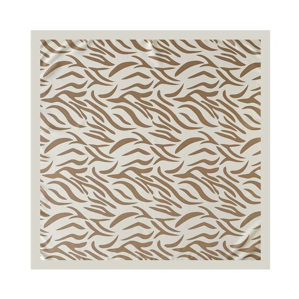 Châle à motifs 90 CM, écharpe carrée légère et respirante à rayures, foulard carré, protection solai