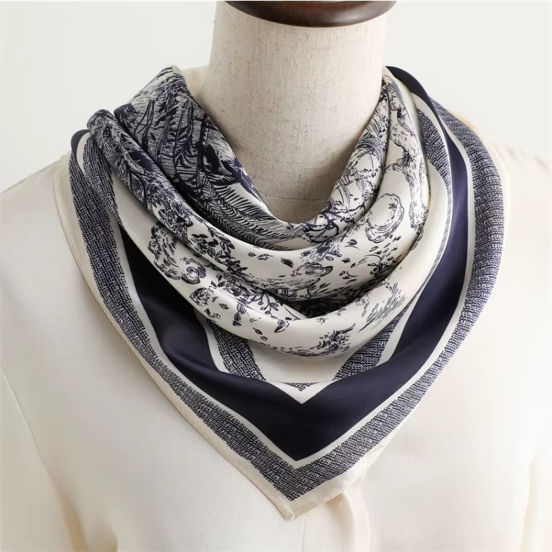 Écharpe carrée en soie simulée pour femmes, 70cm, 1 pièce, sac à couvre-chef élégant et polyvalent,