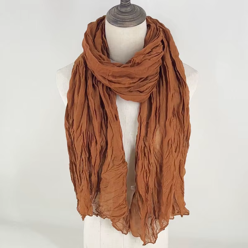 Foulards longs pour femmes, écharpe en coton et lin doux, châle respirant et confortable pour l'auto
