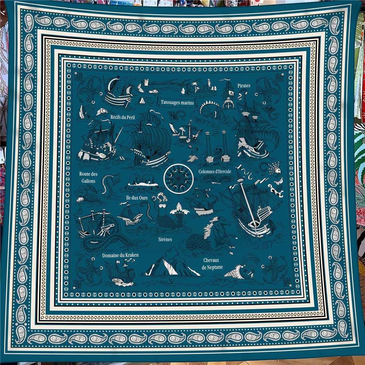 130cm hiver garder au chaud écharpe femmes marque soie cachemire carré écharpe châle luxe Paisley fo