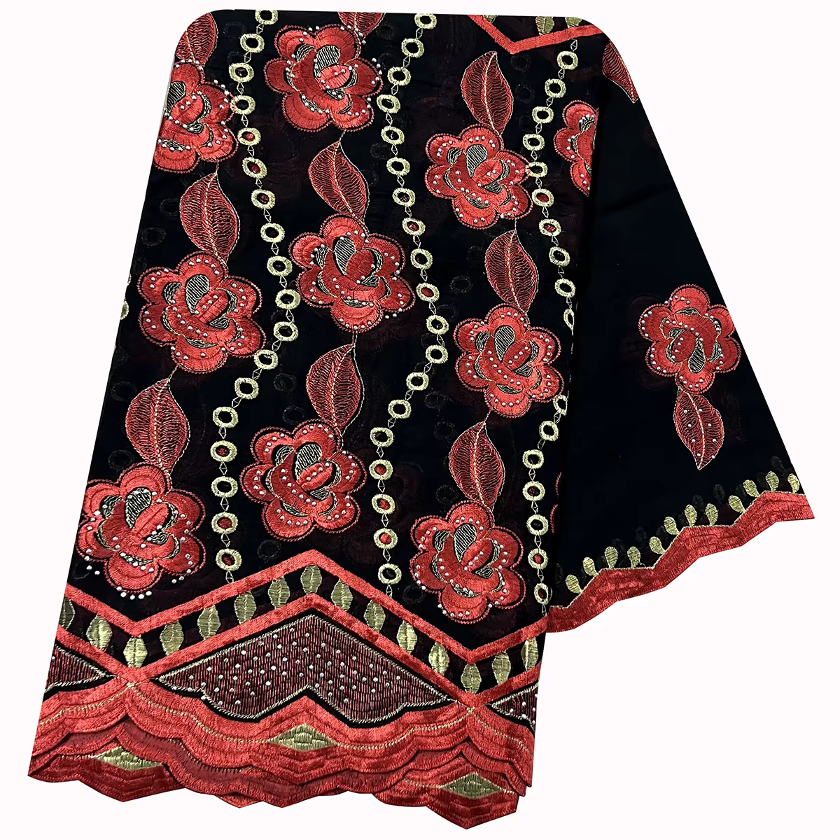 Mode nouvelle offre spéciale femmes africaines écharpes grand cercle conception grand broderie 100% 
