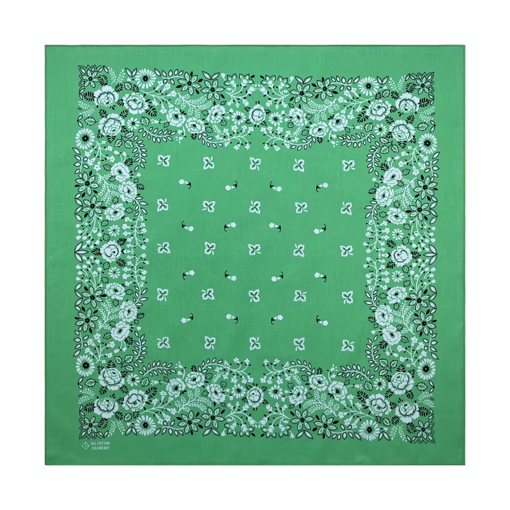 Écharpe Bandana carrée en coton vert, nouveau Design de haute qualité, écharpe Hip Hop imprimée, ban