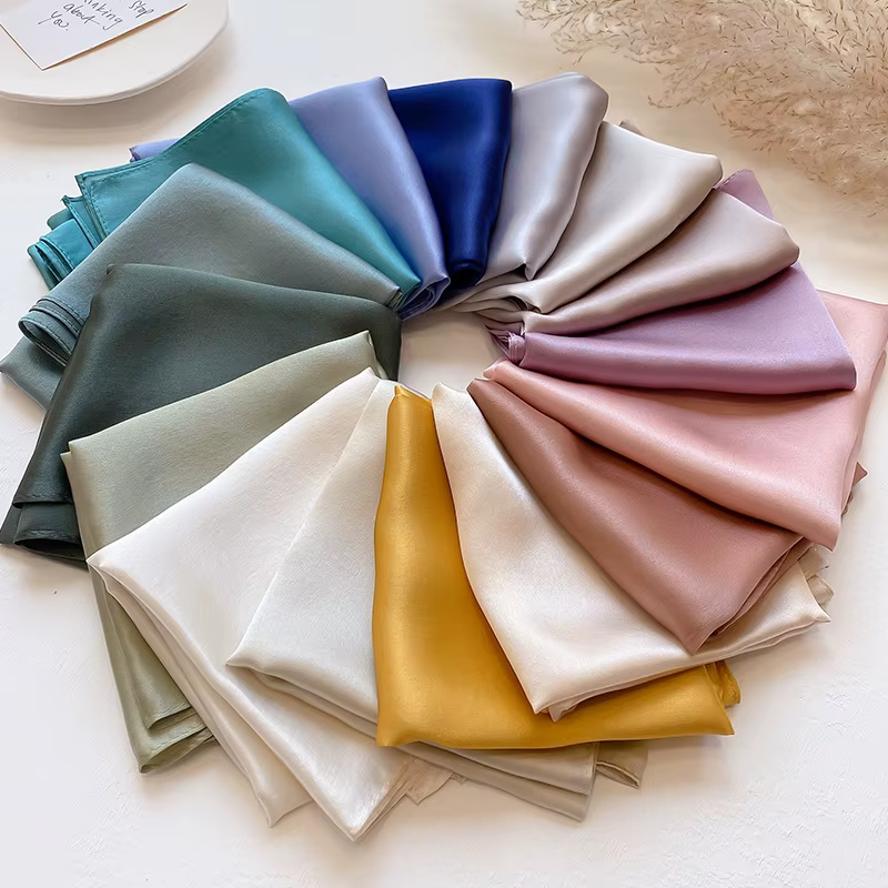 Écharpe 100% soie Bandana femmes foulards carrés foulard mûrier printemps mode luxe haute qualité ba