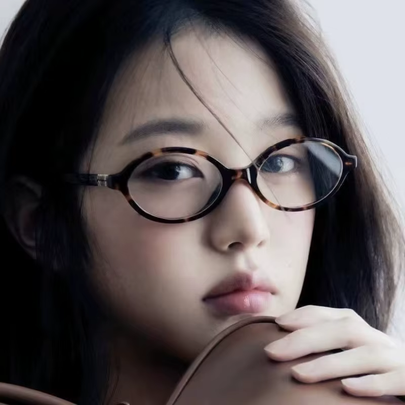 Lunettes ovales à petite monture rétro pour femmes, verres unis coréens, Anti-lumière bleue, Protect