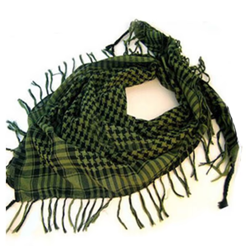 Été femmes tactique arabe écharpe hommes mode léger Hijab écharpe printemps armée Plaid foulard gard