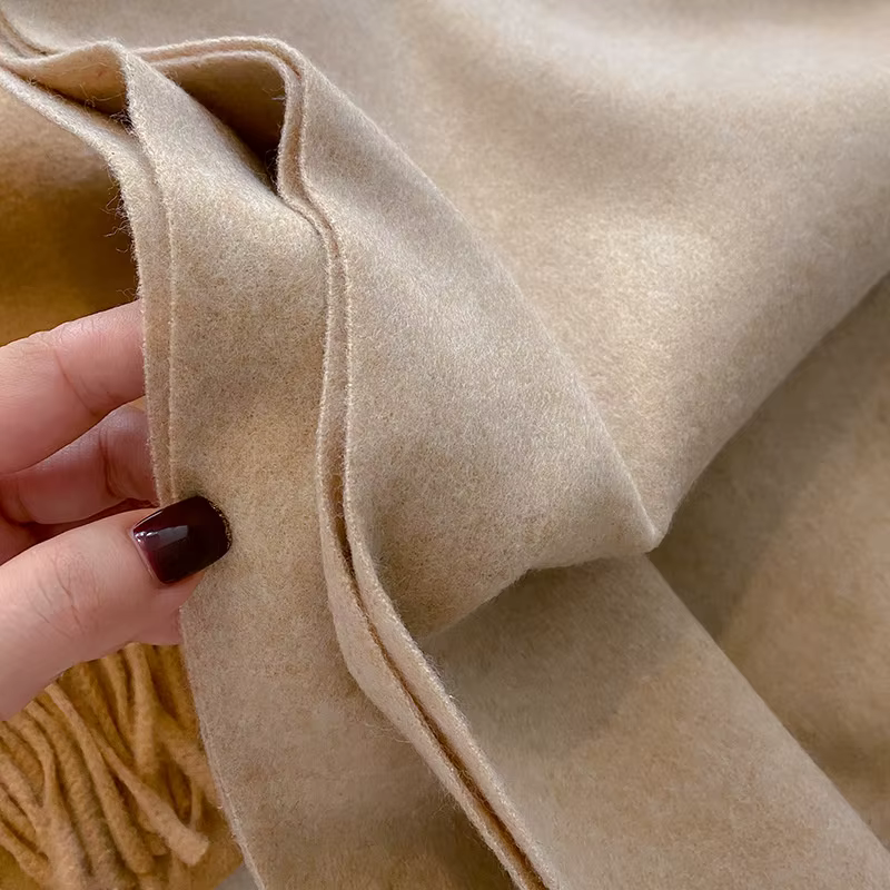 Foulard en laine pour femme, Long et chaud, en cachemire, Hijab, solide, châle enveloppant, Pashmina