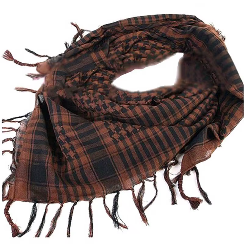 Été femmes tactique arabe écharpe hommes mode léger Hijab écharpe printemps armée Plaid foulard gard
