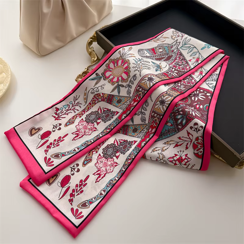 Écharpe luxueuse à double couche avec pompons, décoration à nouer, cravate assortie, petit bandeau,