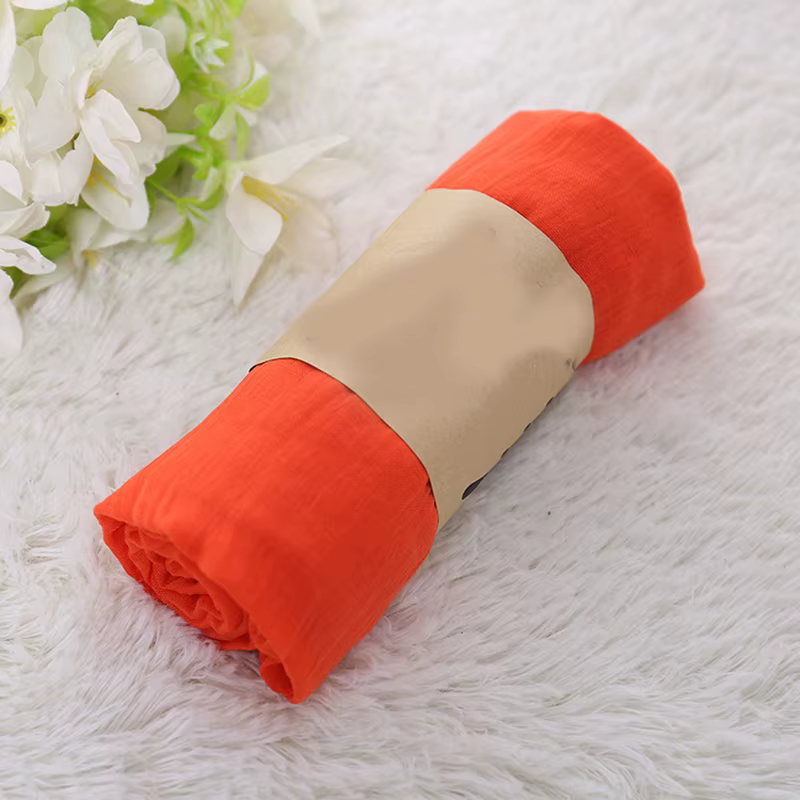Femmes coton couleur unie écharpe été printemps châles et enveloppes Pashmina plage longue écharpe f