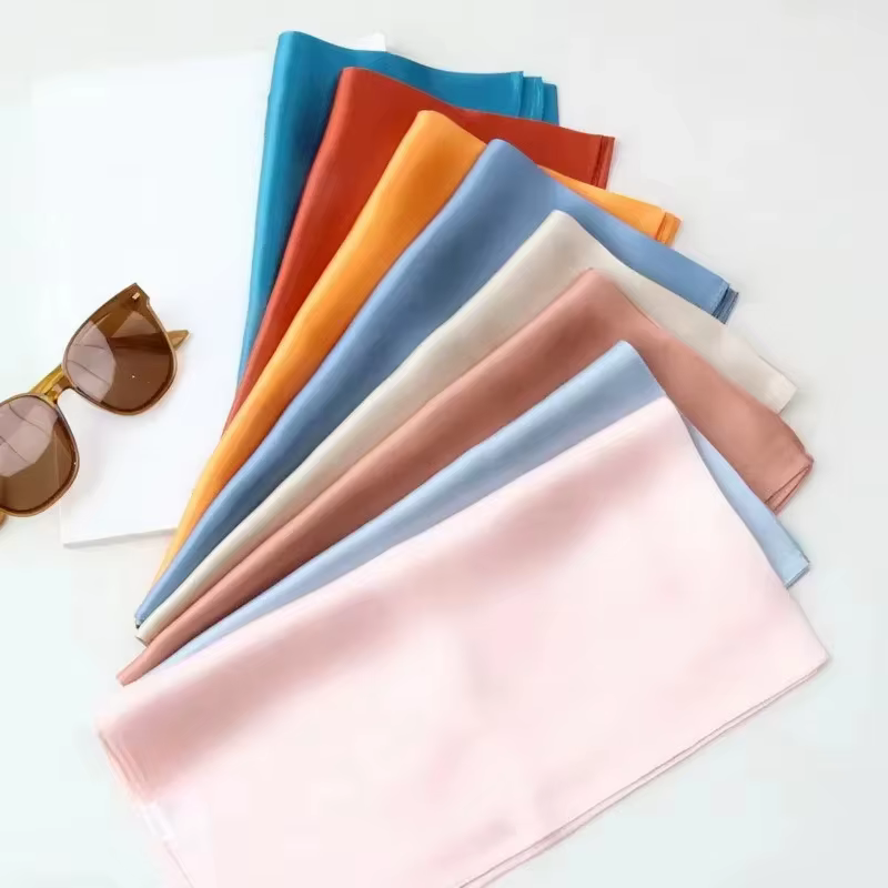 70Cm 100% foulard en soie de mûrier femmes foulards carrés Bandana Wrap foulard mûrier printemps mod
