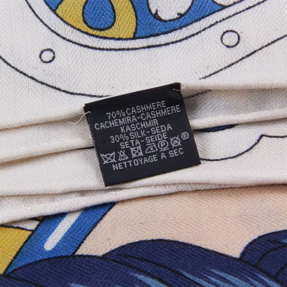 POBING 30% soie 70% cachemire écharpe femmes roulé à la main mode impression Triangle foulards envel