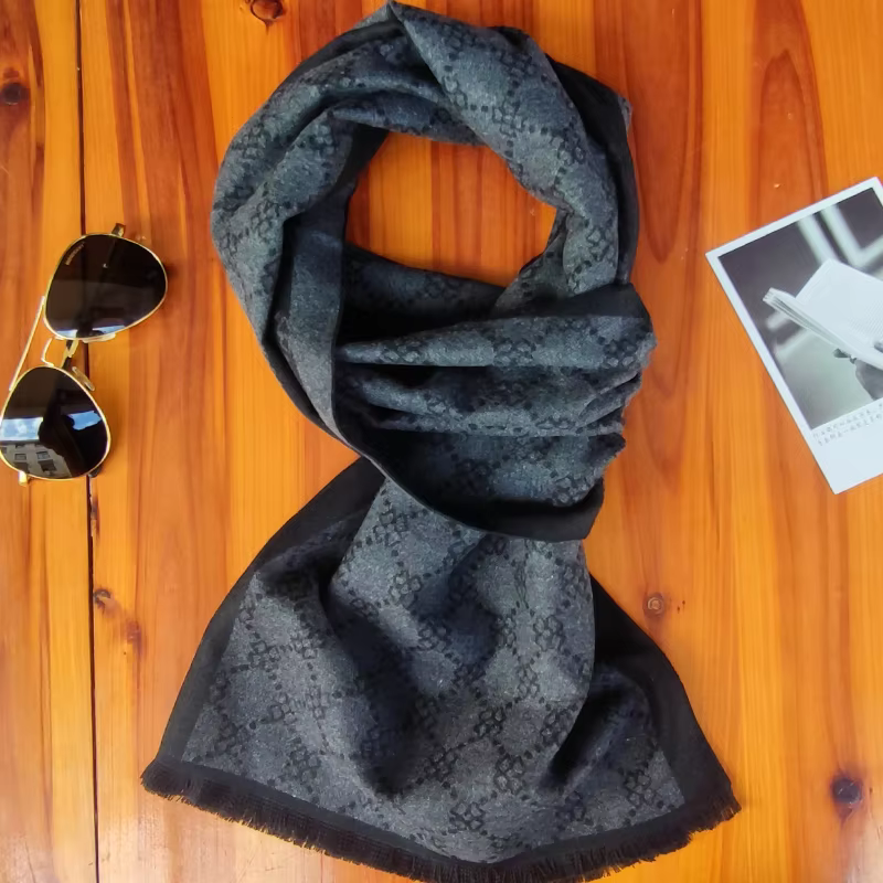 Écharpe en cachemire de luxe pour hommes doux chaud hiver Pashmina foulards pour hommes Bufandas Hom